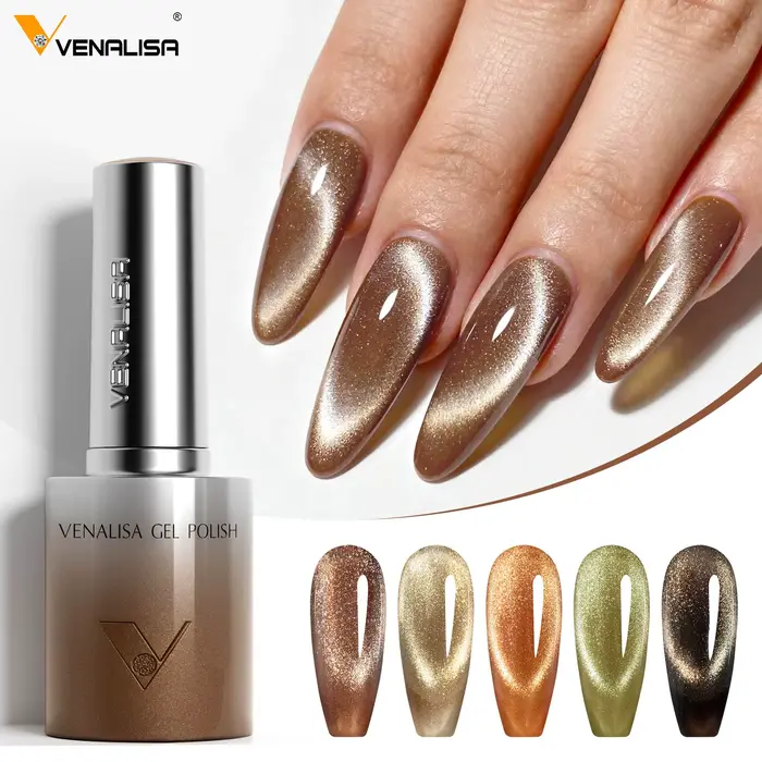 Venalisa TPO gratuit Hema gratuit 10ml ongles d'hiver café chaud oeil de chat vernis à ongles Gel ai
