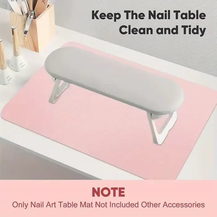 Tapis de Table pour Nail Art, doux et pliable, repose-main pour manucure, imperméable, anti-rayures,