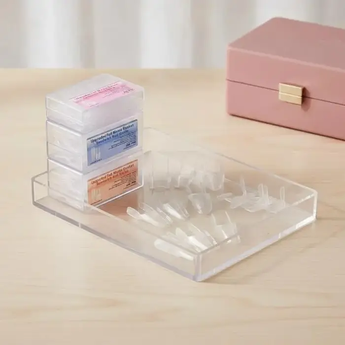 Formes à ongles ovales doubles 120 pièces/boîte, moules d'extension en sandwich pour l'art des ongles en gel acrylique, pour débutants et professionnels