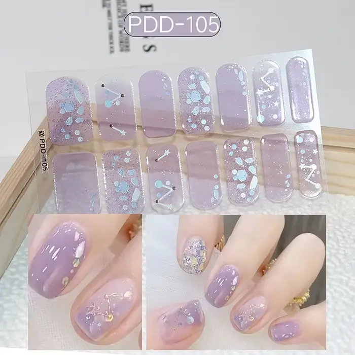 Autocollants pour Ongles en Gel Semi-durci