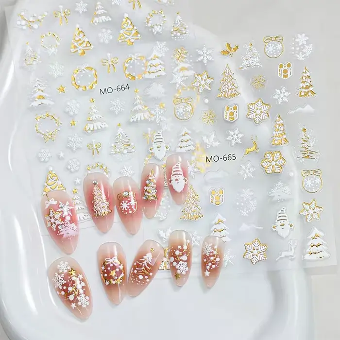 Autocollants de manucure en or pour Nail Art