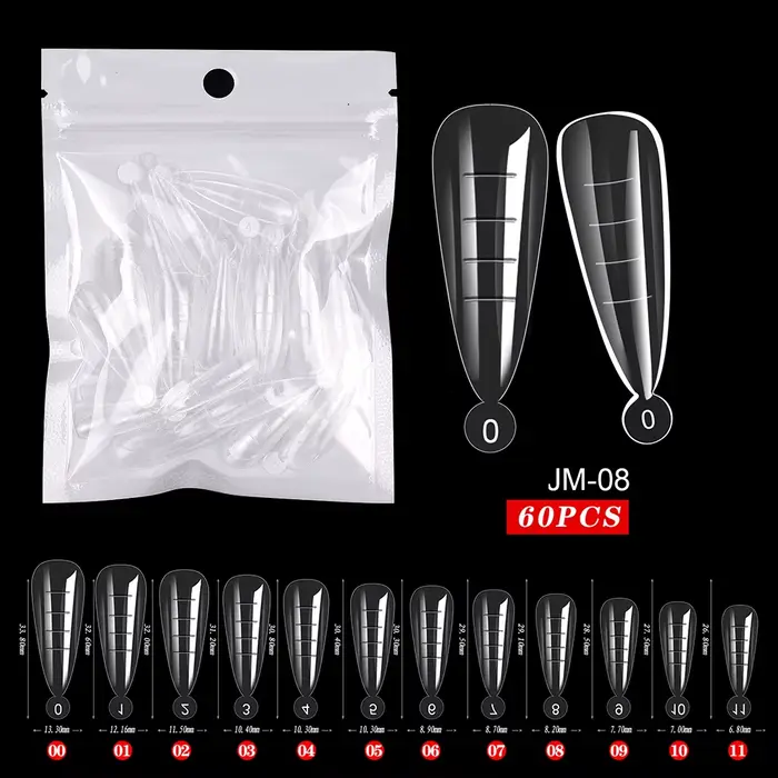 Faux ongles formes conseils Gel UV pour Extension bâtiment Gel vernis faux outil artificiel 60 pièce