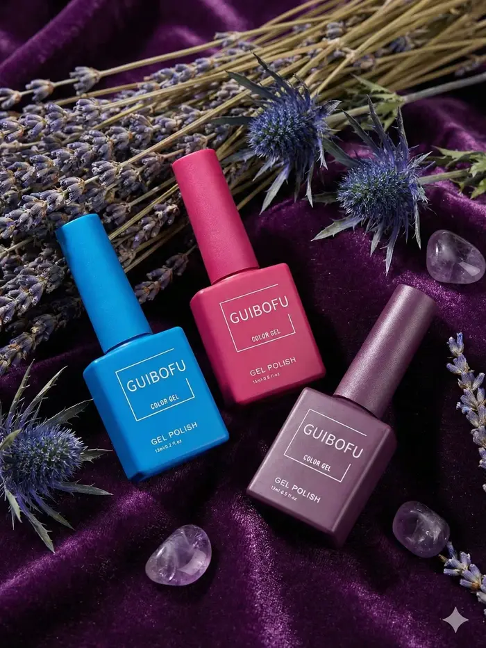Lot de 3 vernis gel teinté gemme de 15 ml