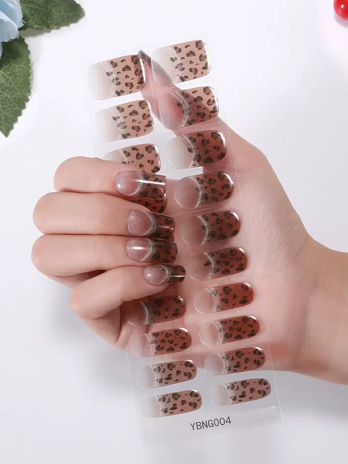 Autocollants pour ongles en gel semi-durci