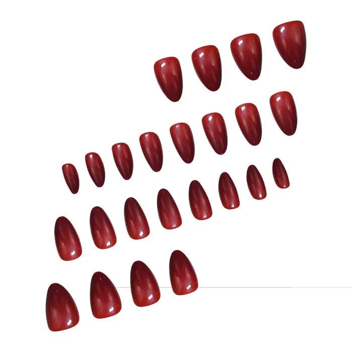 24 faux ongles courts français simples et solides avec 1 gel adhésif et 1 lime