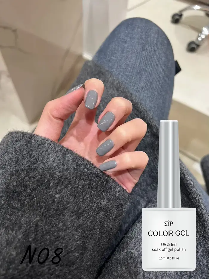 1/5 gris vernis à ongles Gel ensemble bricolage Nail Art décoration tremper Gel UV longue durée manucure peinture Gel