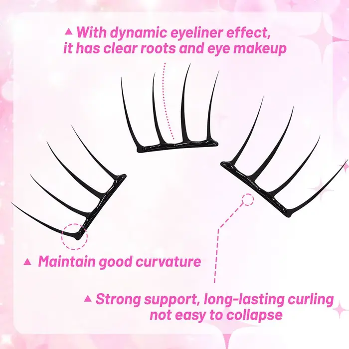 【Style K-pop 2.0】Faux cils autocollants - Pas de colle nécessaire