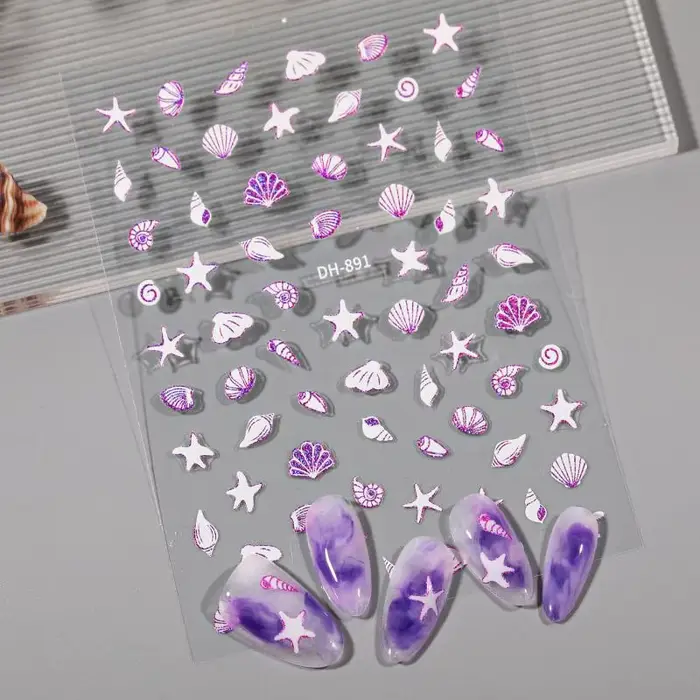 Autocollants pour ongles de dessin animé océan