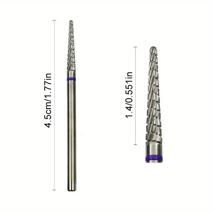 1/2 pièces carbure cuticule propre ongles peu cône ongles forets électrique meulage bavure manucure