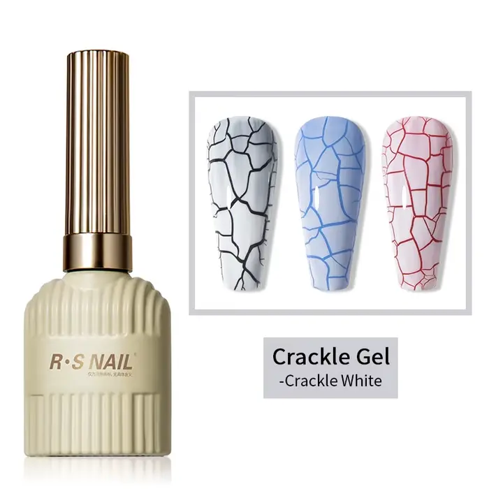 RSNAIL Crackle Gel vernis à ongles naturel sec bricolage Nail Art Cracking Gel vernis Crackle noir b