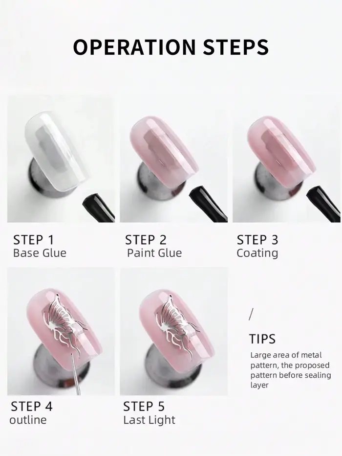 15ML miroir argent peinture métallique Gel vernis à ongles tremper Gel
