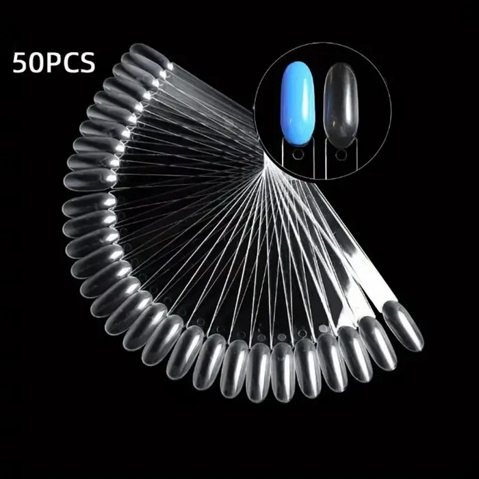 50 pièces carte de couleur pointes d'ongle affichage clair Nature