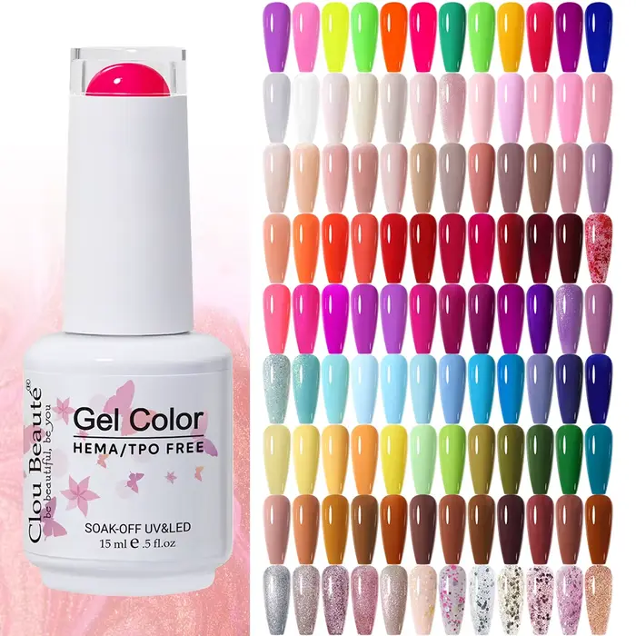 Clou Beaute Gel vernis à ongles néon marron bleu Royal rouge vert Pastal nu Nail Art vernis Gel laqu