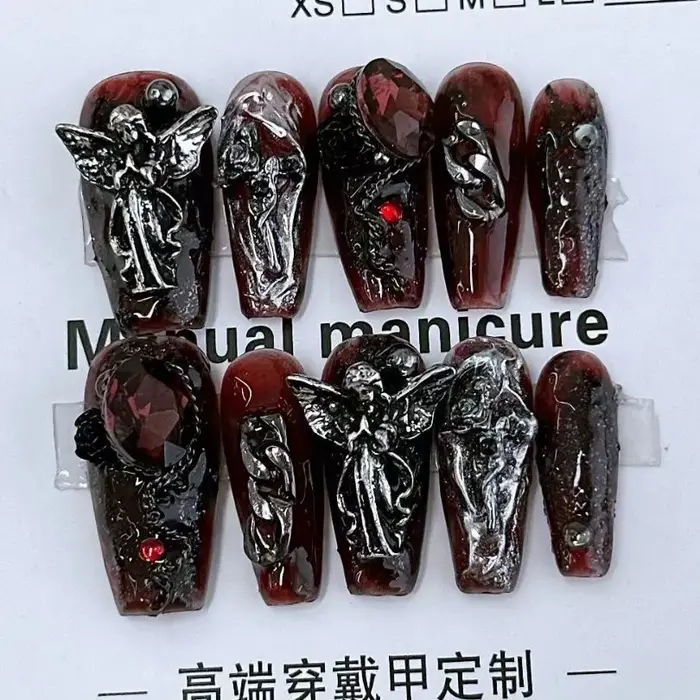 Faux ongles portables faits à la main