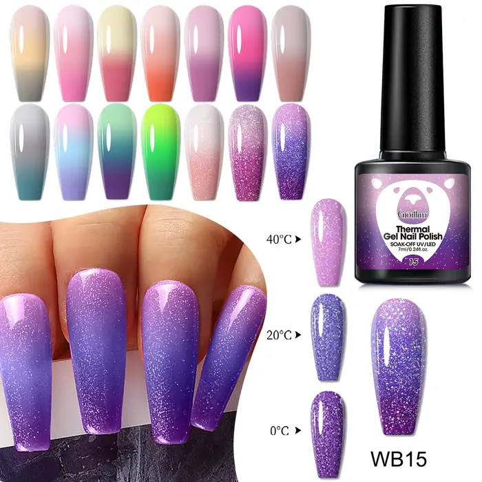 Vernis gel thermique à couleurs changeantes de 7 ml