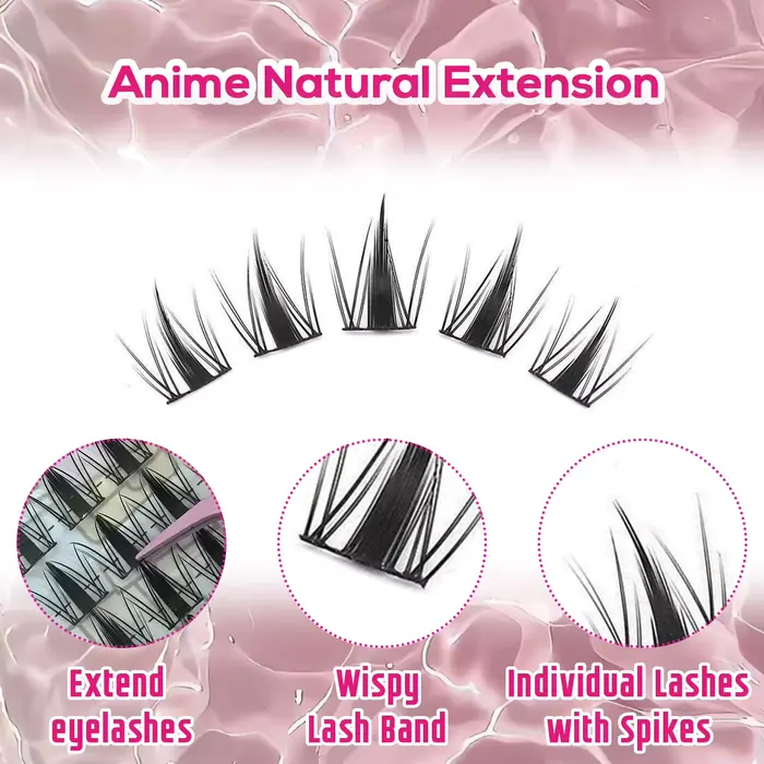 Kit d'extension de faux cils de style coréen à 140 grappes – Parfait pour le maquillage cosplay et l