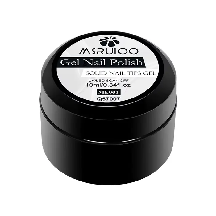 MSRUIOO 10ml clair solide ongles conseils Gel longue durée sans bulles UV/LED Gel de construction po