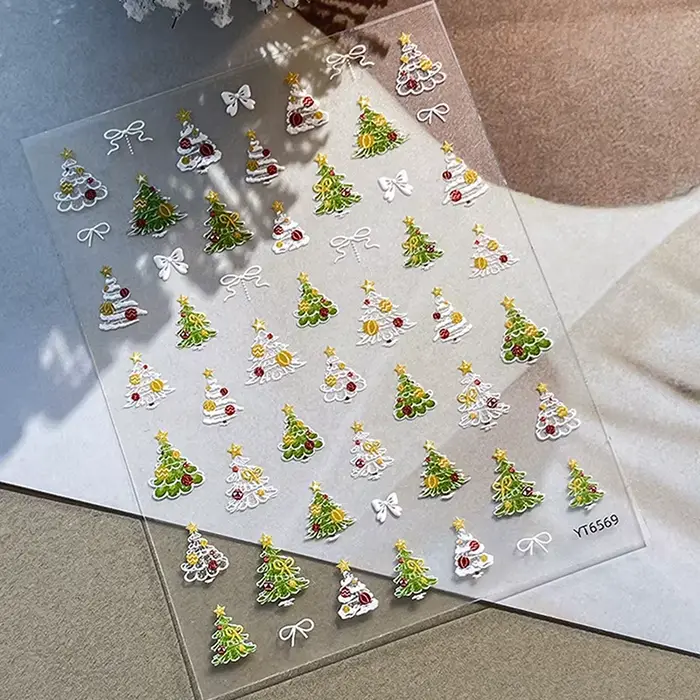 Autocollants pour ongles arbre de noël