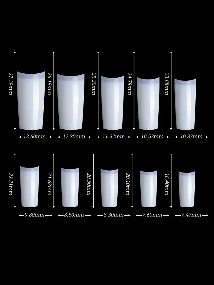 500 pièces pointes d'ongles français clair Nature faux demi-couverture presse sur ongles acryliques 