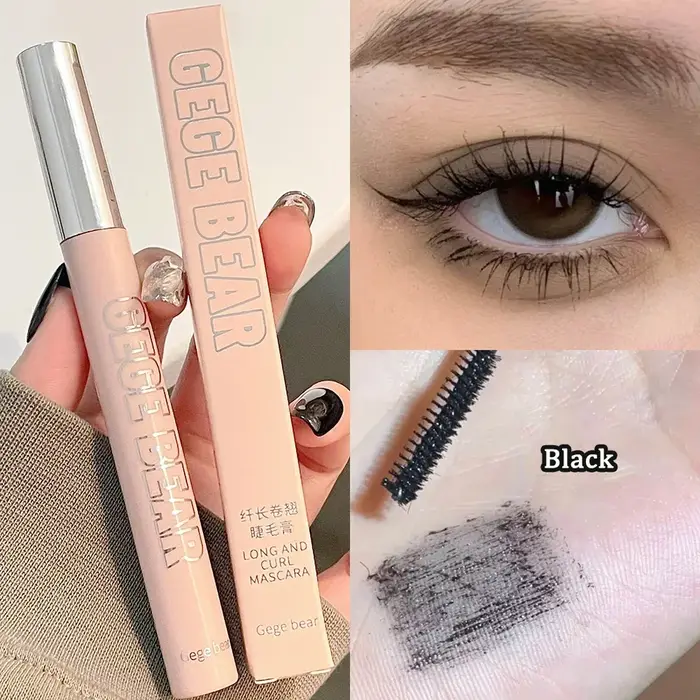 Mascara mat en Fiber de soie, brosse Ultra-fine, allonge les cils, imperméable, séchage rapide, marron, noir, bouclé, cosmétique