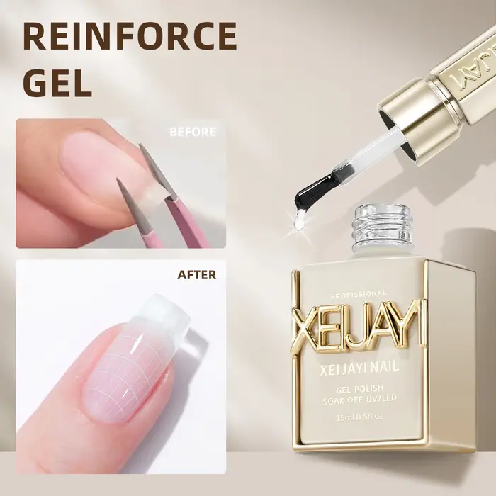 Vernis à ongles Gel transparent multifonctionnel, 15ml, 1 pièce, renforcement des ongles, Extension