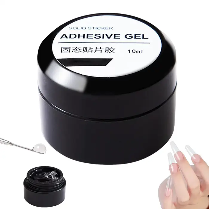 Gel adhésif pour ongles artificiels 10ml – Colle longue durée à forte adhérence pour faux ongles