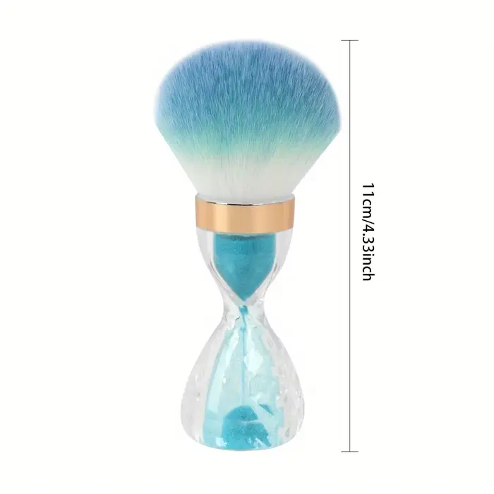 Brosse à poussière pour Nail Art, poignée en sablier, pour enlever la poudre, nettoyage doux, pour m