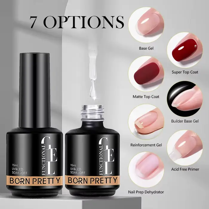 BORN PRETTY 15ml fonction Base de Gel Super couche de finition Gel de renfort Gel