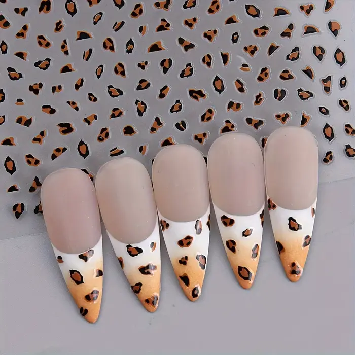 Meilad – autocollants pour ongles imprimés léopard