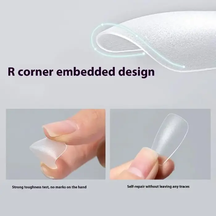 100 pièces/boîte faux ongles sans polissage sans Trace presse démale sur faux ongles fins conseils pour Extension maison bricolage