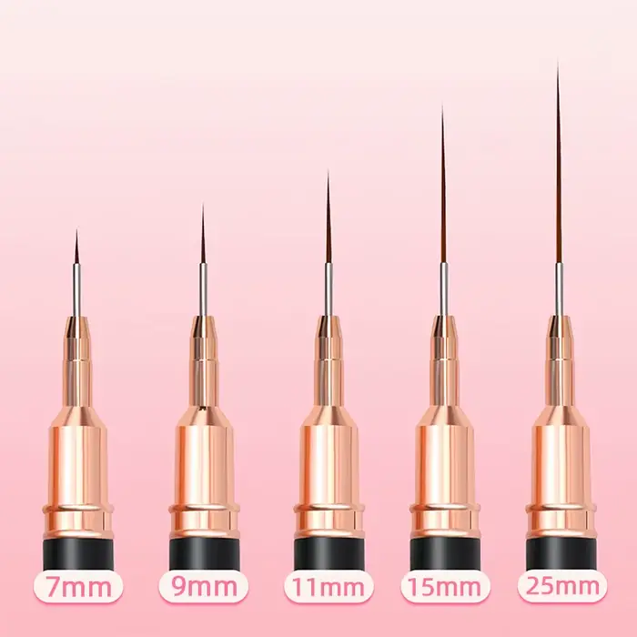 5 pièces professionnel Nail Art doublures rayures pinceaux outil Ultra-mince ligne détail dessin peinture