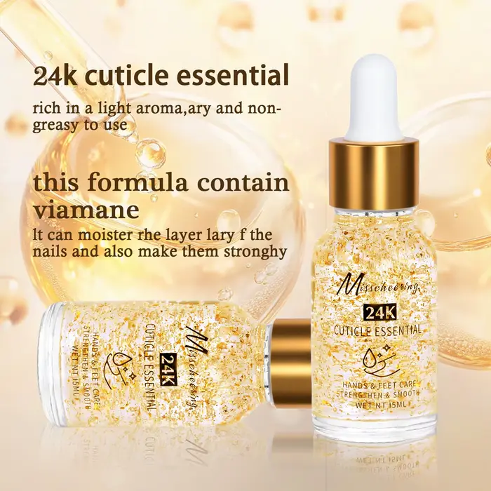 Huile nutritionnelle en feuille d'or 24k