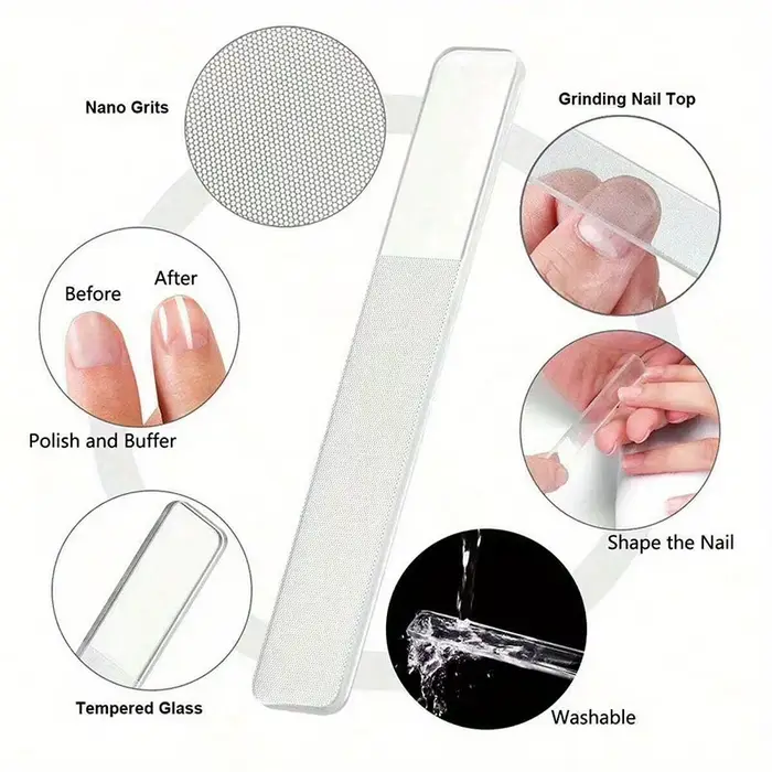 Limes à ongles en verre Nano