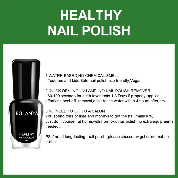 Vernis à ongles Halal respirant, émail végétalien sans cruauté