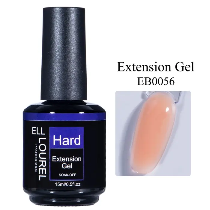 ELL LOUREL Gel à ongles constructeur blanc laiteux pour Extension dans une bouteille 15ML nu rose clair Poly dur Gel