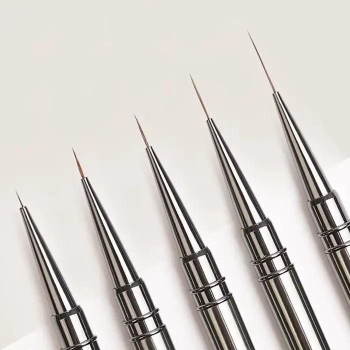 Pinceaux de précision pour nail art, pour dessiner des lignes allongées, 6/9/12/15/18 mm, outil professionnel de manucure