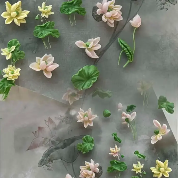Moule à ongles incurvé série de fleurs en Silicone 3D, fleur de Lotus de la vallée, modèles d'ongles