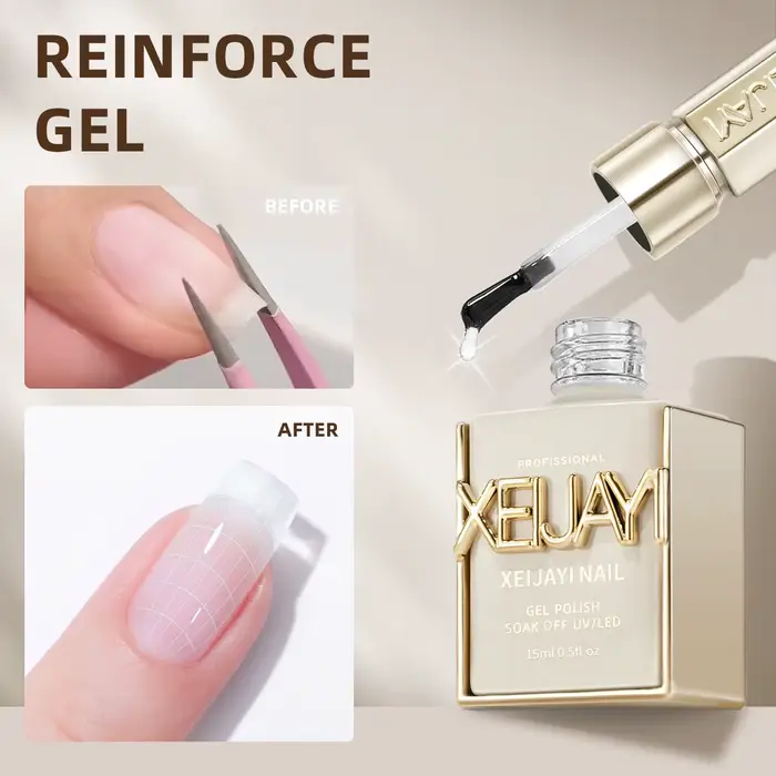 Vernis à ongles Gel transparent multifonctionnel, 15ml, 1 pièce, renforcement des ongles, Extension des ongles, constructeur de Gel dur pour