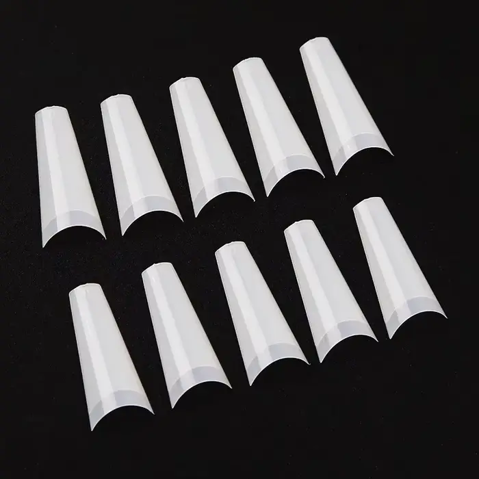 500 pièces clair naturel français Ballet cercueil faux ongles acryliques conseils d'art Gel UV Ultra Flexible