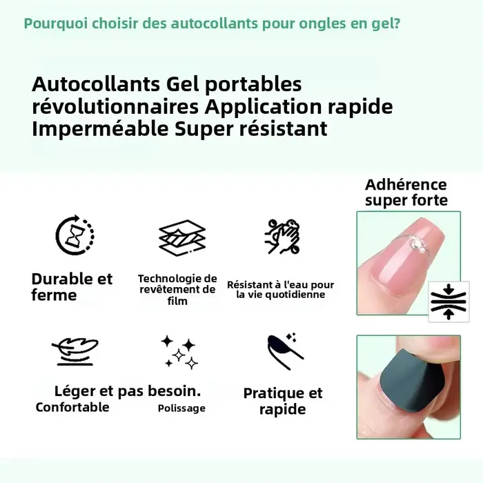 Autocollants pour ongles en gelée Ultra-fins