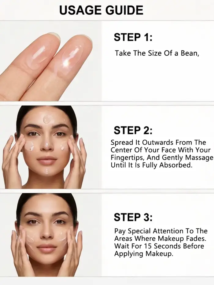 Gel de base transparent hydratant et affinant les pores pour une application de maquillage lisse