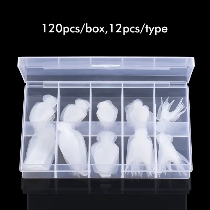 TP 60/120 pièces moule en Silicone pour ongles français réutilisable pour système Duet ongles double