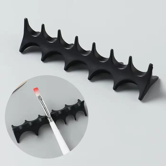 Porte-brosse à ongles en Silicone, 5 grilles, support en arête de poisson souple, porte-stylo de Sal