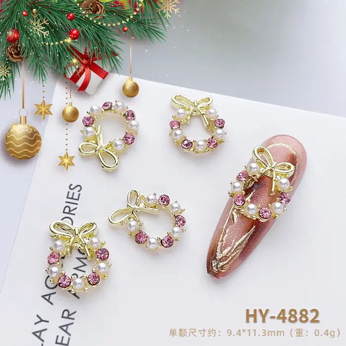 Couronne de noël de luxe pour Nail Art