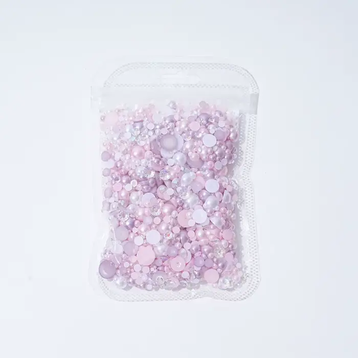 Ensemble de perles de sirène 30G, tailles mixtes, dos plat, perles AB en résine, perles circulaires 