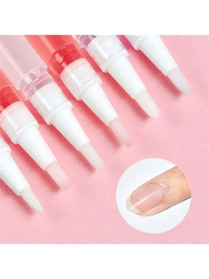 Stylo à huile pour nutrition des ongles, renforcement des ongles fins et croissance, 6 odeurs, trait