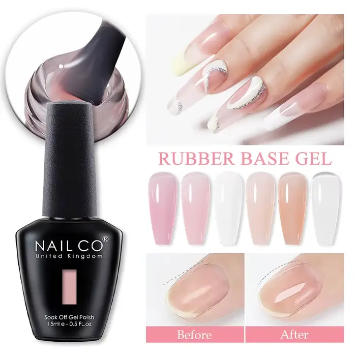NAILCO 15ml Base en caoutchouc Semi-permanente pour vernis Gel hybride couche