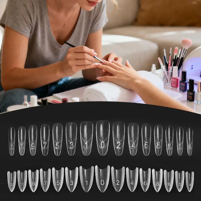 Formes d'ongles pour Gel 240 pièces translucide manucure artisanat Gel