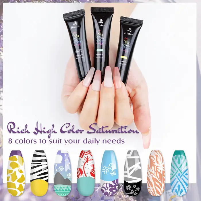 Biutee 2025 Nail Art estampage Gel débutant acrylique Kit d'ongles spécial polissage impression ongles conception Gel