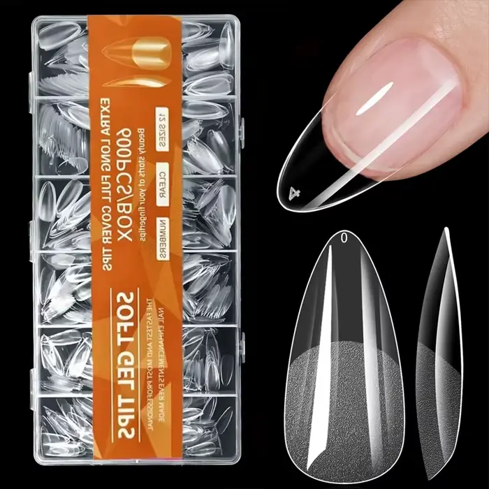 600 pièces pointes d'ongles courtes en amande